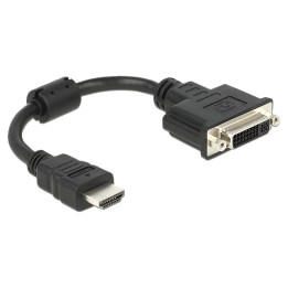 DELOCK καλώδιο HDMI σε DVI 24+5 1080p, 20cm, μαύρο(65327)