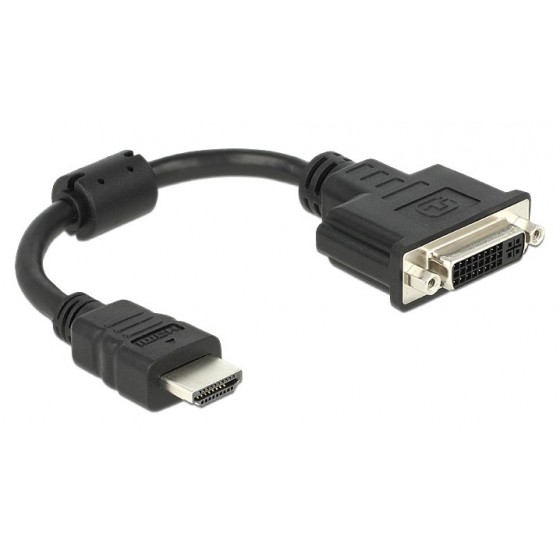 DELOCK καλώδιο HDMI σε DVI 24+5 1080p, 20cm, μαύρο(65327)
