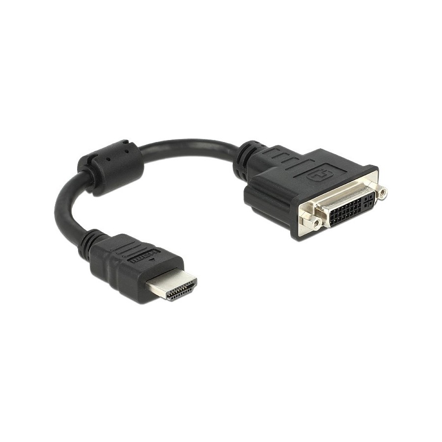 DELOCK καλώδιο HDMI σε DVI 24+5 1080p, 20cm, μαύρο(65327)