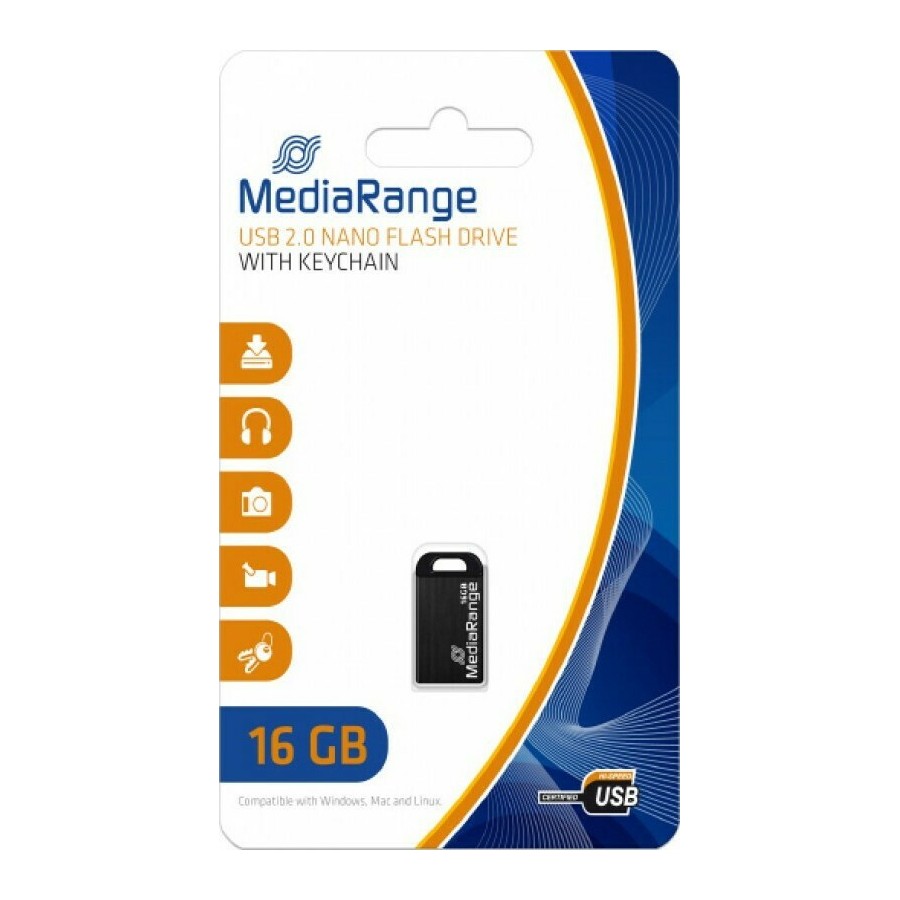 MediaRange USB 2.0 Nano Flash Drive 16GB (MR921)