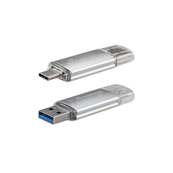 MediaRange USB 3.1 Combo Flash Drive with USB Type-C plug, 64GB (MR937)