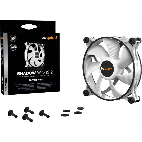 be quiet! Shadow Wings 2 case fan 120mm PWM White (BL089) (BQTBL089)