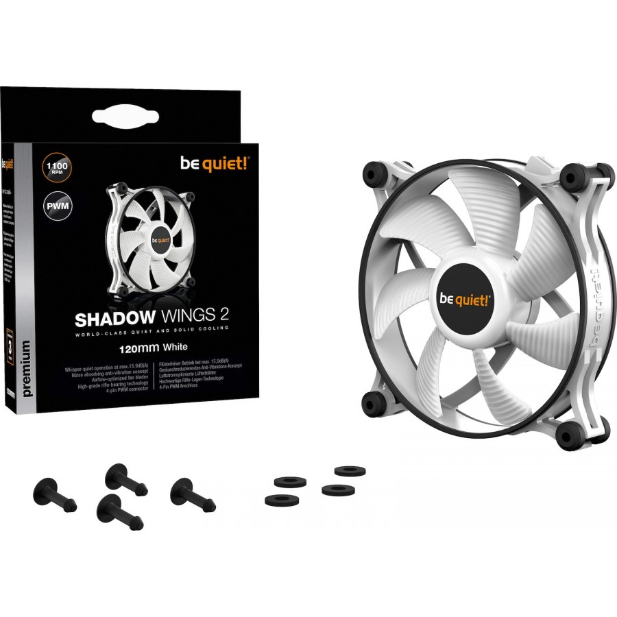 be quiet! Shadow Wings 2 case fan 120mm PWM White (BL089) (BQTBL089)