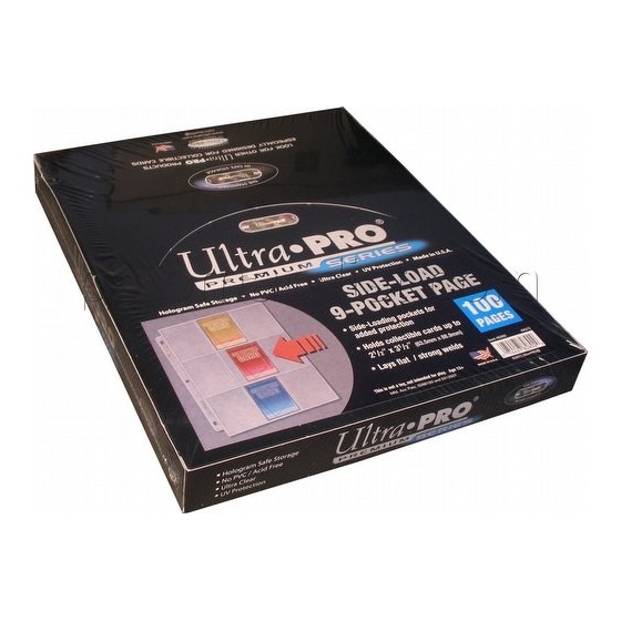Ultra Pro 9-Pocket Platinum Side Load Page With Clear Background(REM82892)
