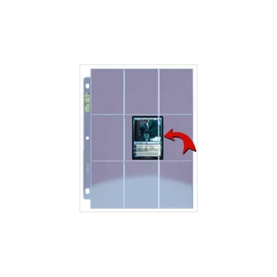 Ultra Pro 9-Pocket Platinum Side Load Page With Clear Background(REM82892)