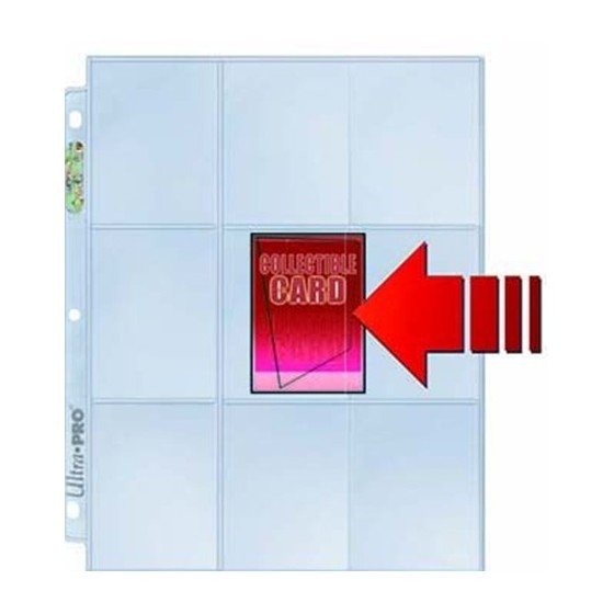 Ultra Pro 9-Pocket Platinum Side Load Page With Clear Background(REM82892)