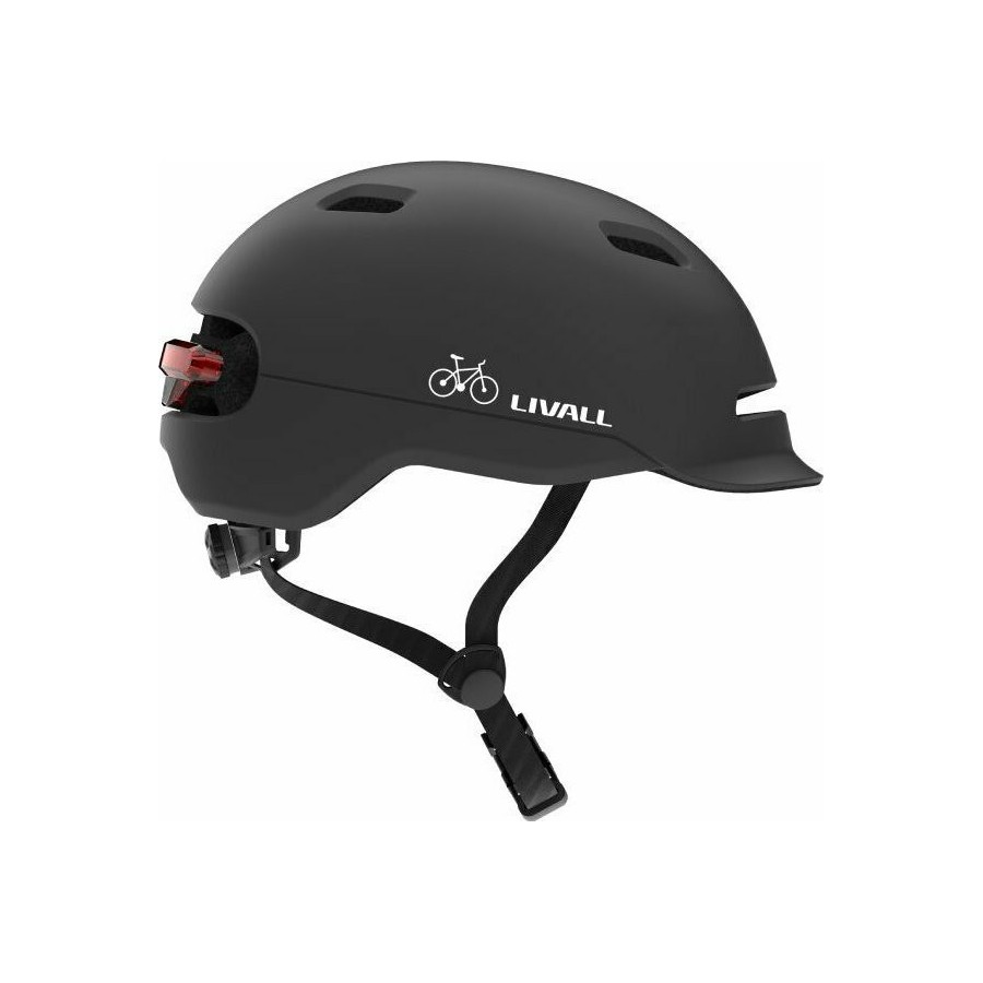 Έξυπνο Κράνος C20 Helmet Livall IPX4 57-61cm, Midnight Black with Fall Detection & Lights Μέγεθος Large(SH50)