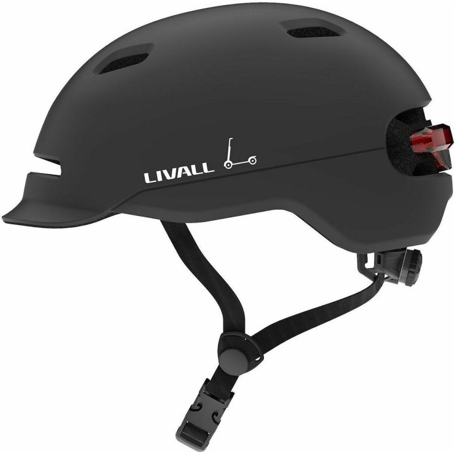 Έξυπνο Κράνος C20 Helmet Livall IPX4 57-61cm, Midnight Black with Fall Detection & Lights Μέγεθος Large(SH50)
