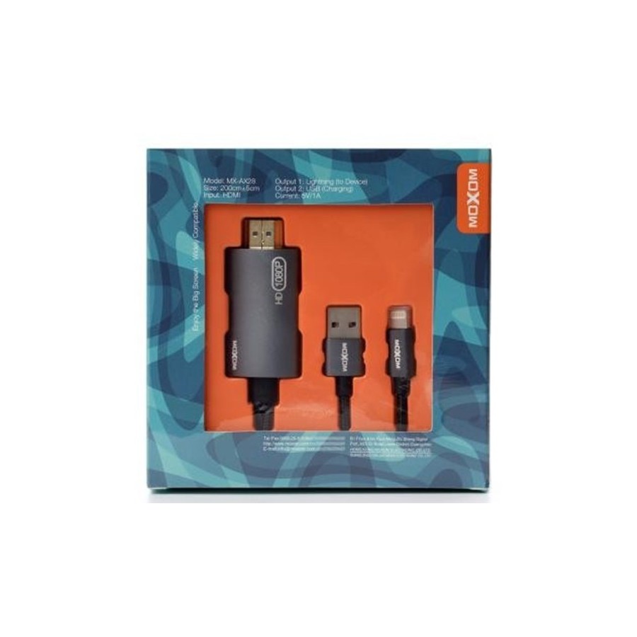 Προσαρμογέας MOXOM (MX-AX29) Type-C σε HDMI / 4K / 1,8m γκρι 1.8 Μέτρα