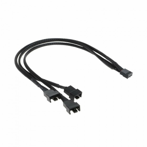 4-Pin pwm - 3x4-Pin pwm Cable 0.3m Μαύρο(18321)