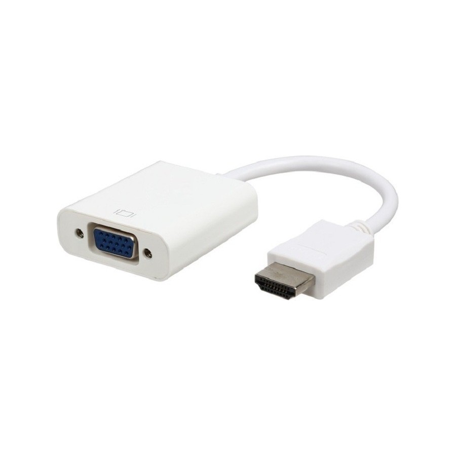 De Tech Μετατροπέας HDMI male σε VGA female Λευκό (18153)