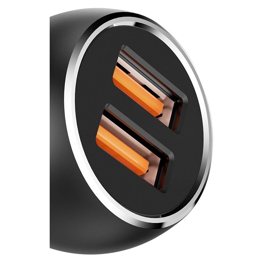 Ldnio Φορτιστής Αυτοκινήτου Γκρι C503Q Συνολικής Έντασης 3A Γρήγορης Φόρτισης με Θύρες: 2xUSB μαζί με Καλώδιο lightning(14748)