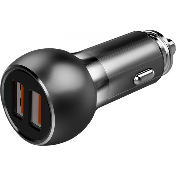 Ldnio Φορτιστής Αυτοκινήτου Γκρι C503Q Συνολικής Έντασης 3A Γρήγορης Φόρτισης με Θύρες: 2xUSB μαζί με Καλώδιο lightning(14748)