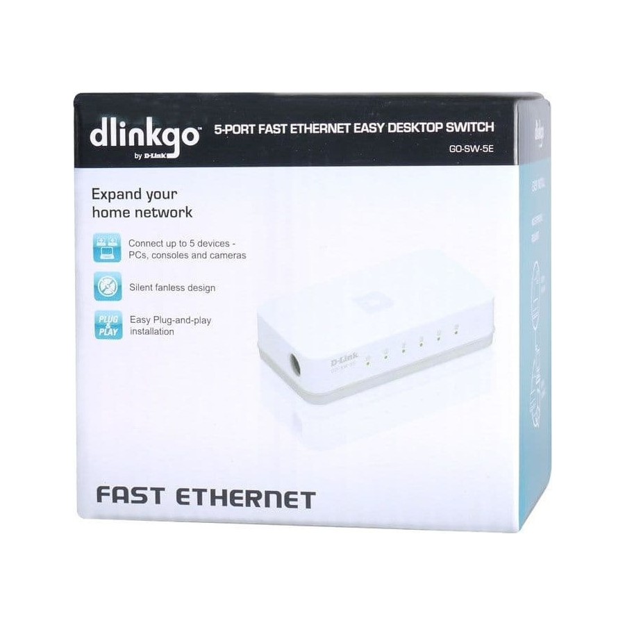 D-Link GO-SW-5E Unmanaged L2 Switch με 5 Θύρες Ethernet 10/100/1000