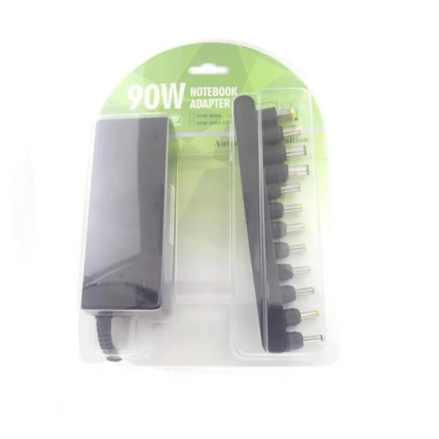 Universal Φορτιστής Laptop 90W με Καλώδιο Τροφοδοσίας και με 12 σετ βυσμάτων