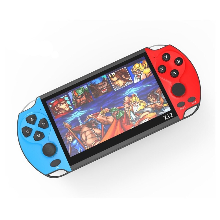 Φορητή κονσόλα παιχνιδιών No brand X12 Plus, 5.1", 10000 Ενσωματωμένα παιχνίδια, Μπλε/Κόκκινο (13041)