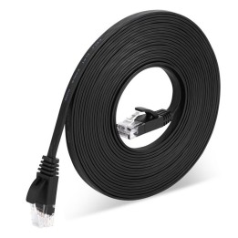 Cable LAN Cat: 6 FLAT 3.0 m DeTech καλώδιο δικτύου 3 μέτρα πλακέ cat6 χρώμα γαλάζιο