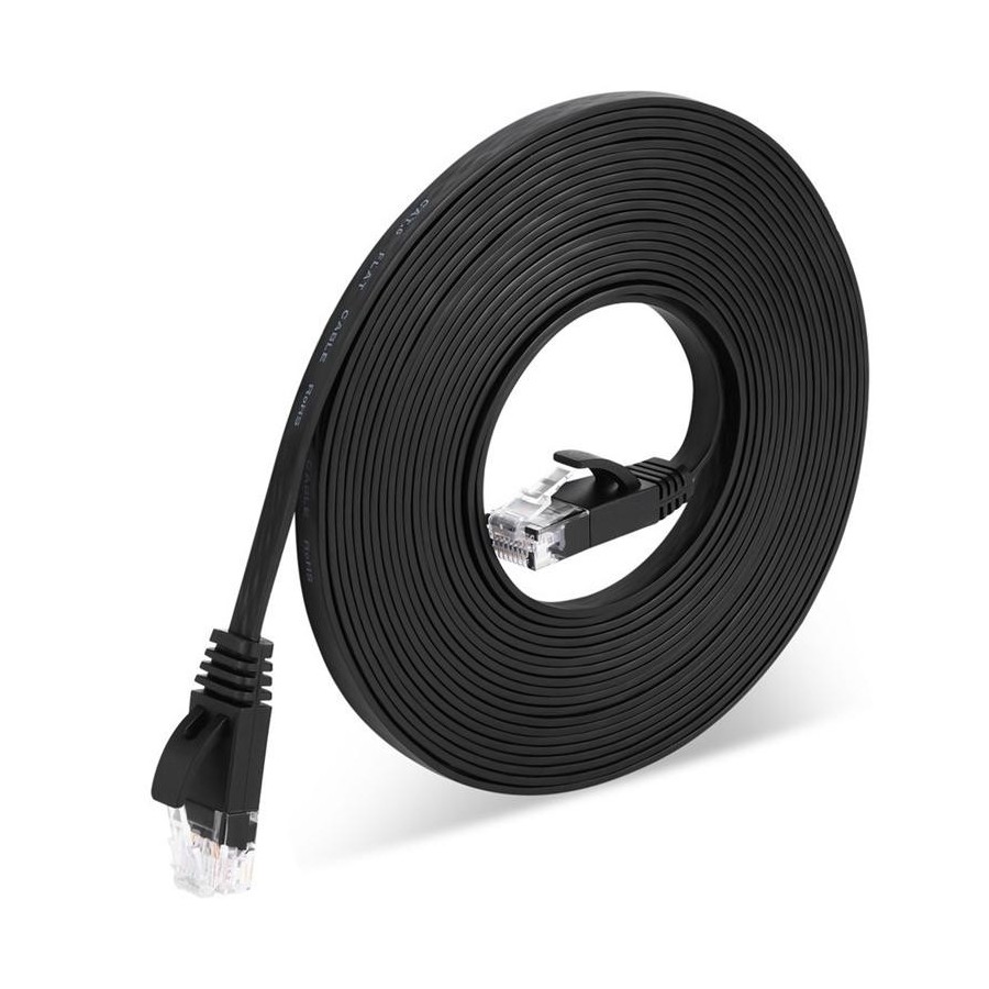 Cable LAN Cat: 6 FLAT 3.0 m DeTech καλώδιο δικτύου 3 μέτρα πλακέ cat6 χρώμα γαλάζιο