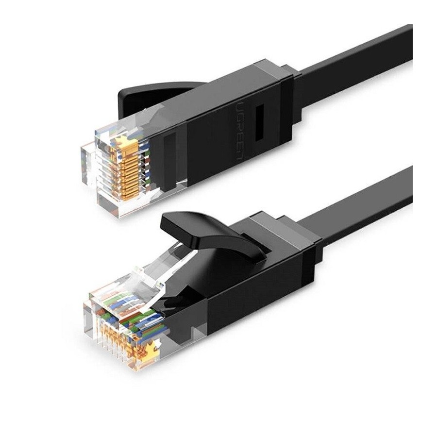 Cable LAN Cat: 6 FLAT 3.0 m DeTech καλώδιο δικτύου 3 μέτρα πλακέ cat6 χρώμα γαλάζιο