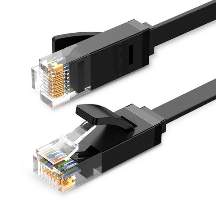 Cable LAN Cat: 6 FLAT 3.0 m DeTech καλώδιο δικτύου 3 μέτρα πλακέ cat6 χρώμα γαλάζιο