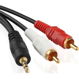 Cable Audio 3.5/RCA 3m. HQ DeTech με επίχρυσα connectors