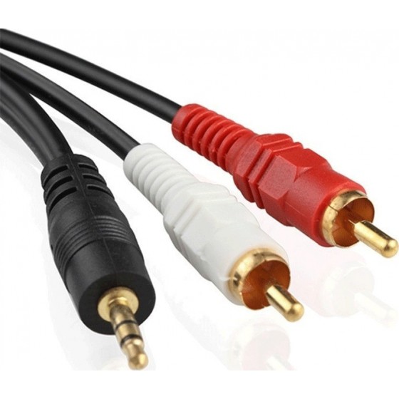 Cable Audio 3.5/RCA 3m. HQ DeTech με επίχρυσα connectors