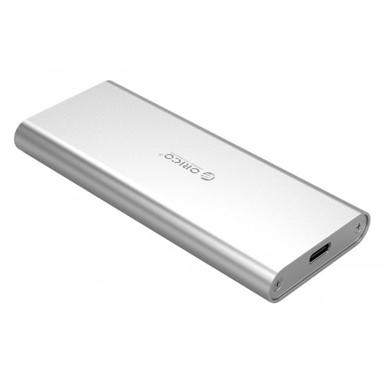 ORICO θήκη για Μ.2 B key SSD M2G-C3, USB 3.1, έως 2TB, ασημί