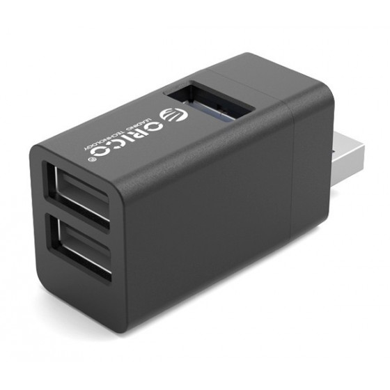 ORICO mini USB hub MINI-U32L, 3x USB ports, μαύρο