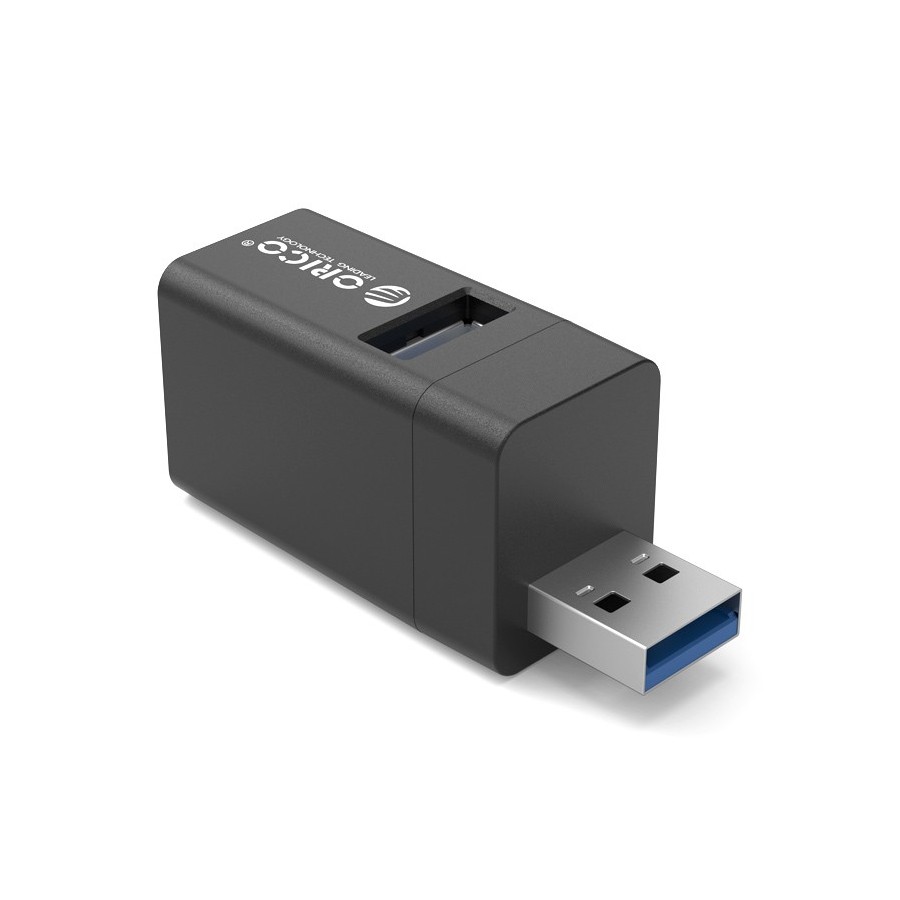 ORICO mini USB hub MINI-U32L, 3x USB ports, μαύρο
