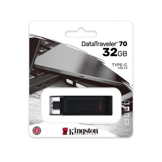 Kingston DataTraveler 70 32GB USB-C Flash Drive (DT70/32GB) (KINDT70/32GB)