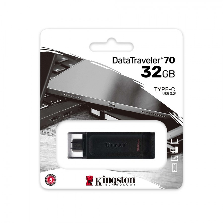 Kingston DataTraveler 70 32GB USB-C Flash Drive (DT70/32GB) (KINDT70/32GB)