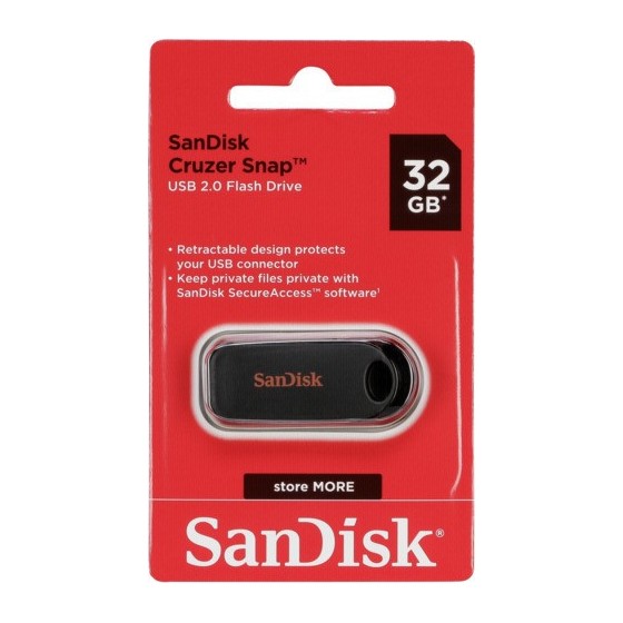 SanDisk Cruzer Snap 32GB USB 2.0 (SDCZ62-032G-G35) (SANSDCZ62-032G-G35)