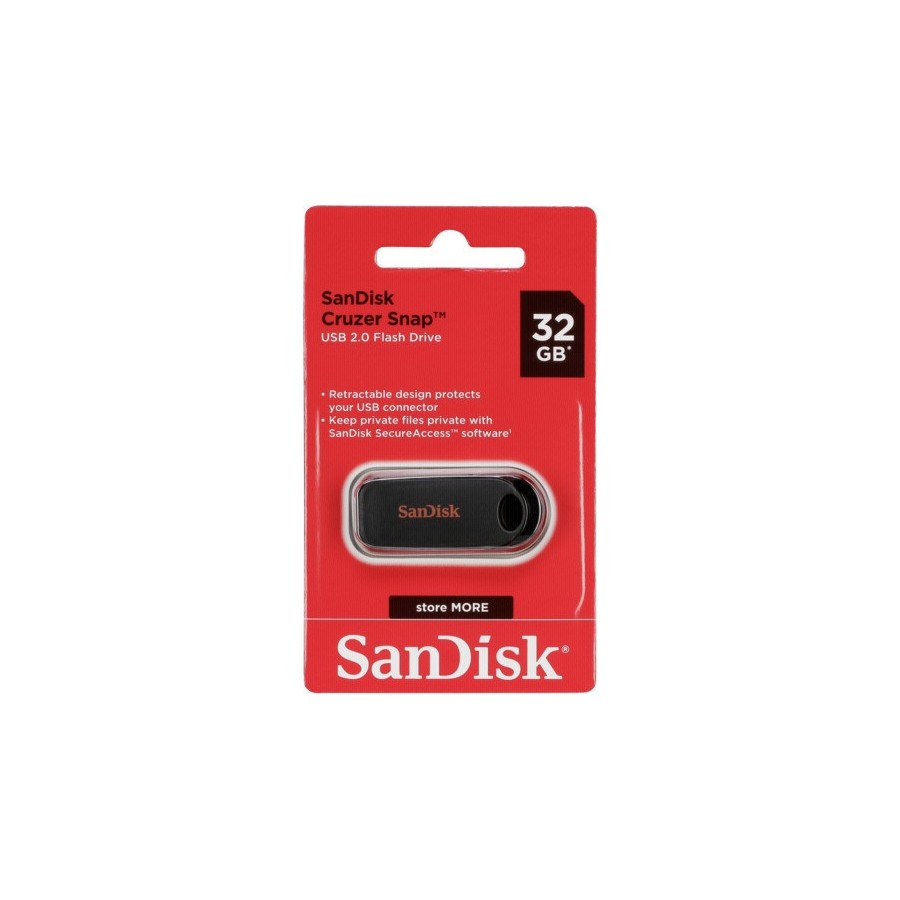 SanDisk Cruzer Snap 32GB USB 2.0 (SDCZ62-032G-G35) (SANSDCZ62-032G-G35)