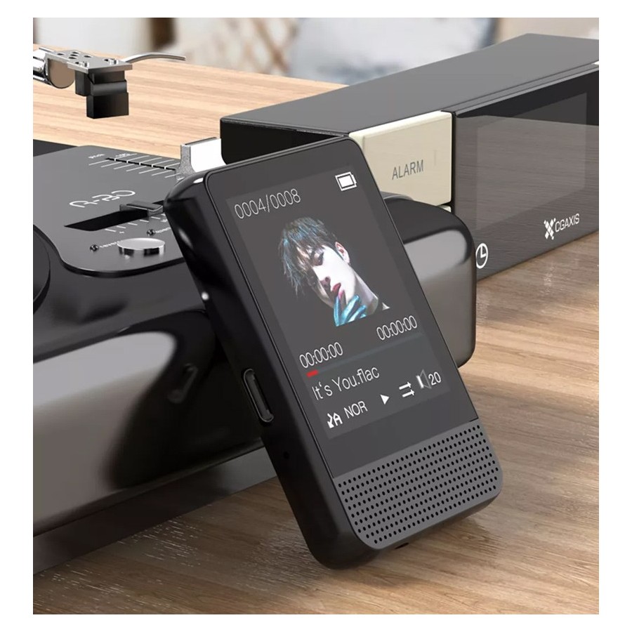 RUIZU MP3 player M16 με οθόνη αφής 1.8", 16GB, BT, ελληνικό μενού, μαύρο