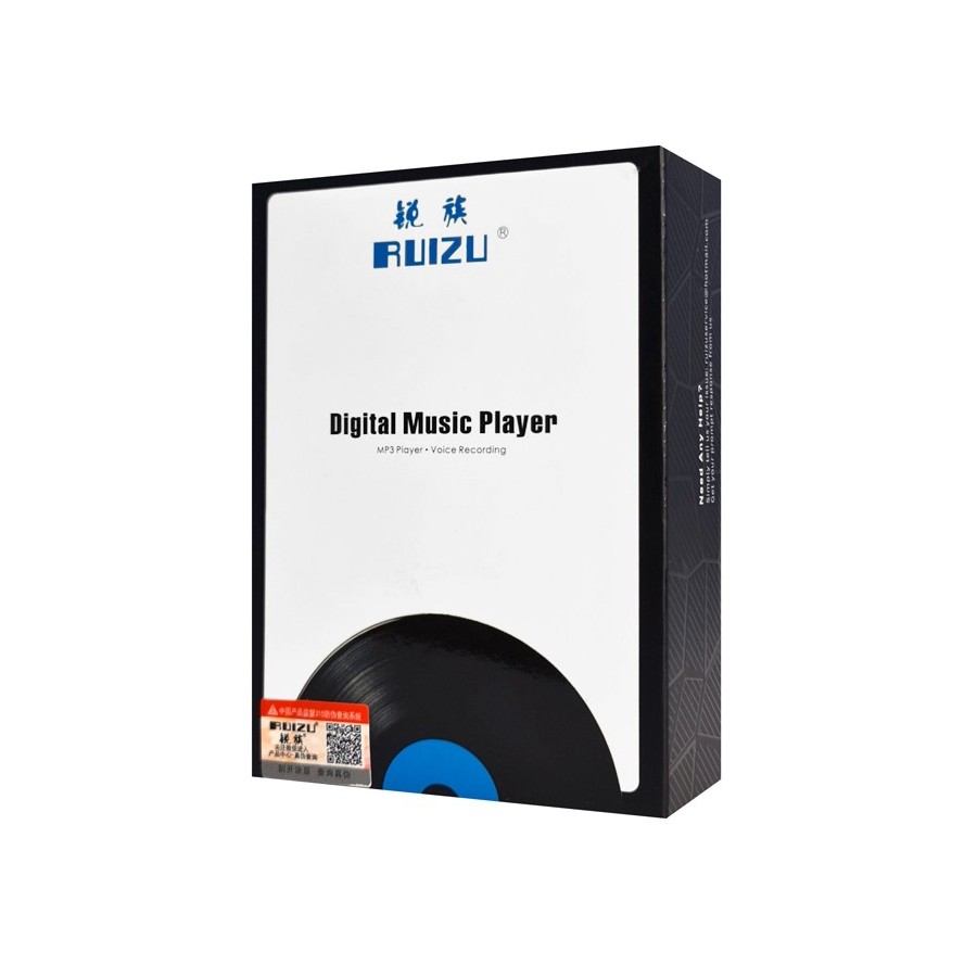 RUIZU MP3 player M16 με οθόνη αφής 1.8", 16GB, BT, ελληνικό μενού, μαύρο