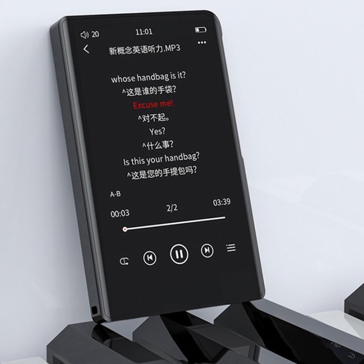 RUIZU MP3 player Η9 με οθόνη αφής 3.8", 16GB, BT, 1000mAh, μαύρο