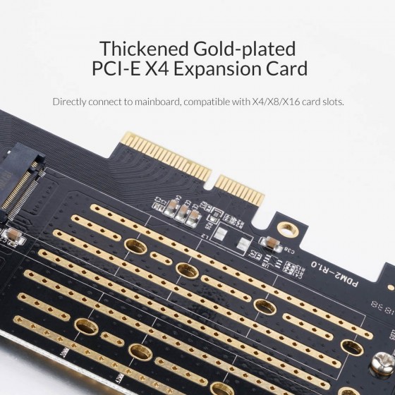 ORICO κάρτα επέκτασης PCI-e x4 σε NVMe M.2 M-key/B-Key PDM2