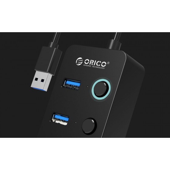 ORICO USB 3.0 Hub W9PH4-U3, 4x USB3.0 ports, 5Gbps, μαύρο
