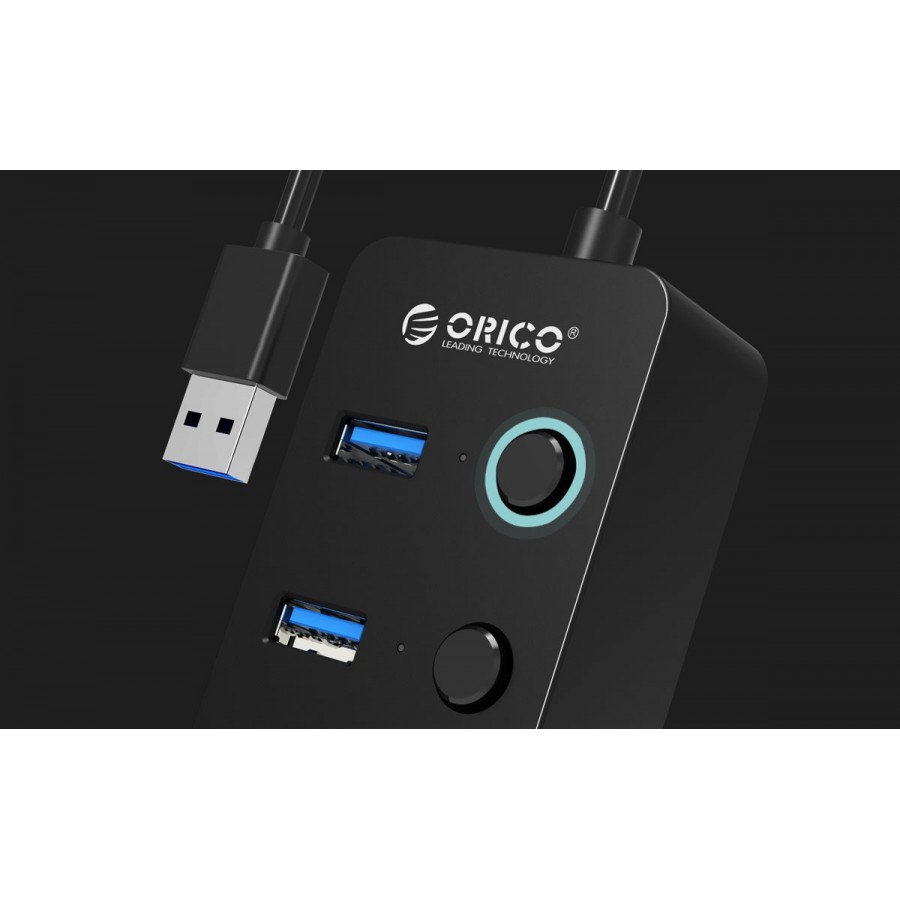 ORICO USB 3.0 Hub W9PH4-U3, 4x USB3.0 ports, 5Gbps, μαύρο