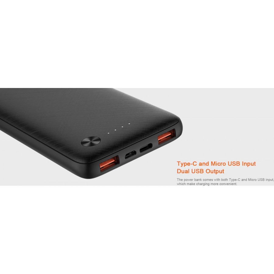 Riversong Horizon 10 Power Bank 10000mAh με 2 Θύρες USB-A Μαύρο(PB30-B)