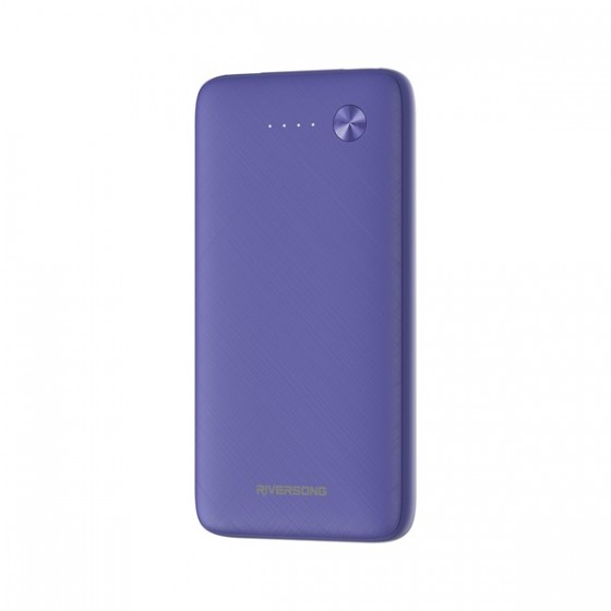 Riversong Horizon 10 Power Bank 10000mAh με 2 Θύρες USB-A Μωβ(PB30PU)