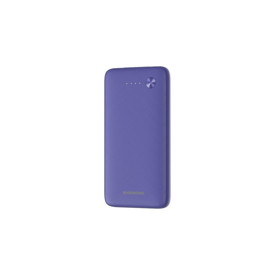 Riversong Horizon 10 Power Bank 10000mAh με 2 Θύρες USB-A Μωβ(PB30PU)