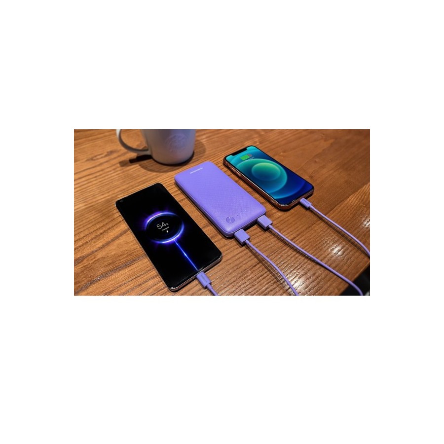 Riversong Horizon 10 Power Bank 10000mAh με 2 Θύρες USB-A Μωβ(PB30PU)