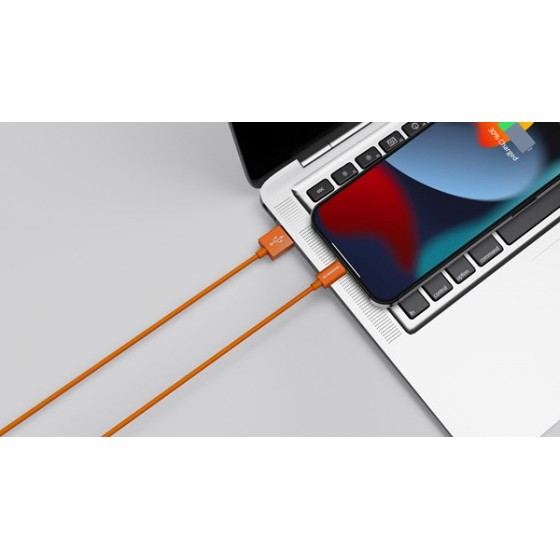 Riversong Lotus 08 USB to Lightning Cable Πορτοκαλί 1.2m (CL71O)