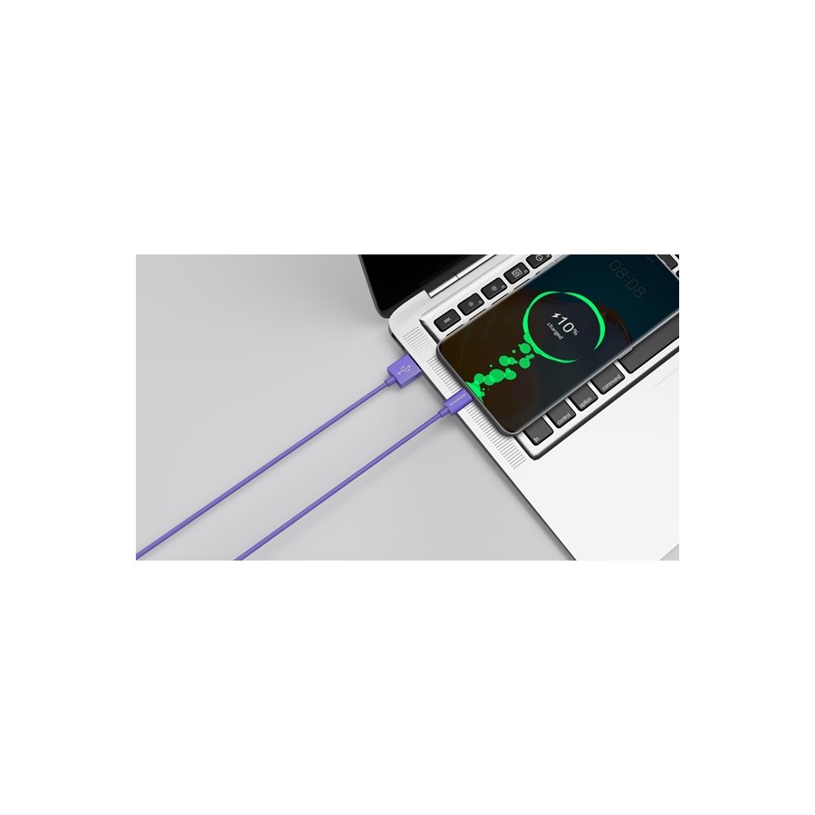 Riversong Lotus 08 USB 2.0 Cable USB-C male - Μωβ 1.2m (CT71PU)