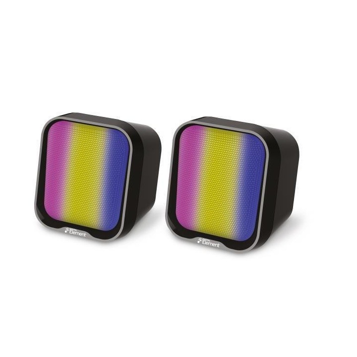 Element SP-35 Ηχεία Υπολογιστή 2.0 με RGB Φωτισμό και Ισχύ 2W σε Μαύρο Χρώμα