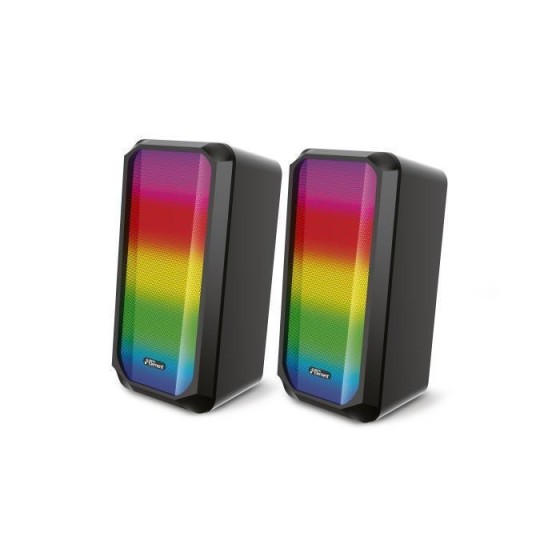 Element SP-80BT Ηχεία Υπολογιστή 2.0 με RGB Φωτισμό και Bluetooth Ισχύος 5W σε Μαύρο Χρώμα