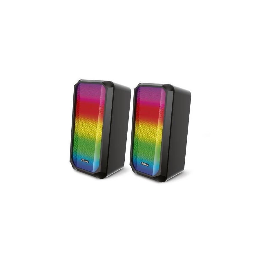 Element SP-80BT Ηχεία Υπολογιστή 2.0 με RGB Φωτισμό και Bluetooth Ισχύος 5W σε Μαύρο Χρώμα