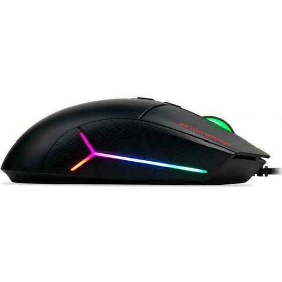 Zeroground MS-4000G Daito RGB Gaming Ποντίκι 10000 DPI Μαύρο Ενσύρματο
