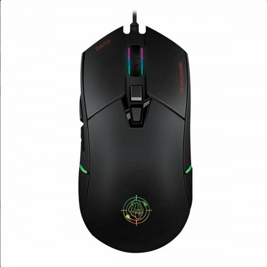 Zeroground MS-4000G Daito RGB Gaming Ποντίκι 10000 DPI Μαύρο Ενσύρματο
